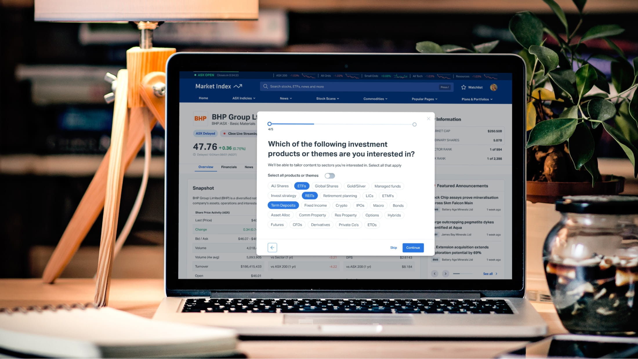 Investor Profiling Experience