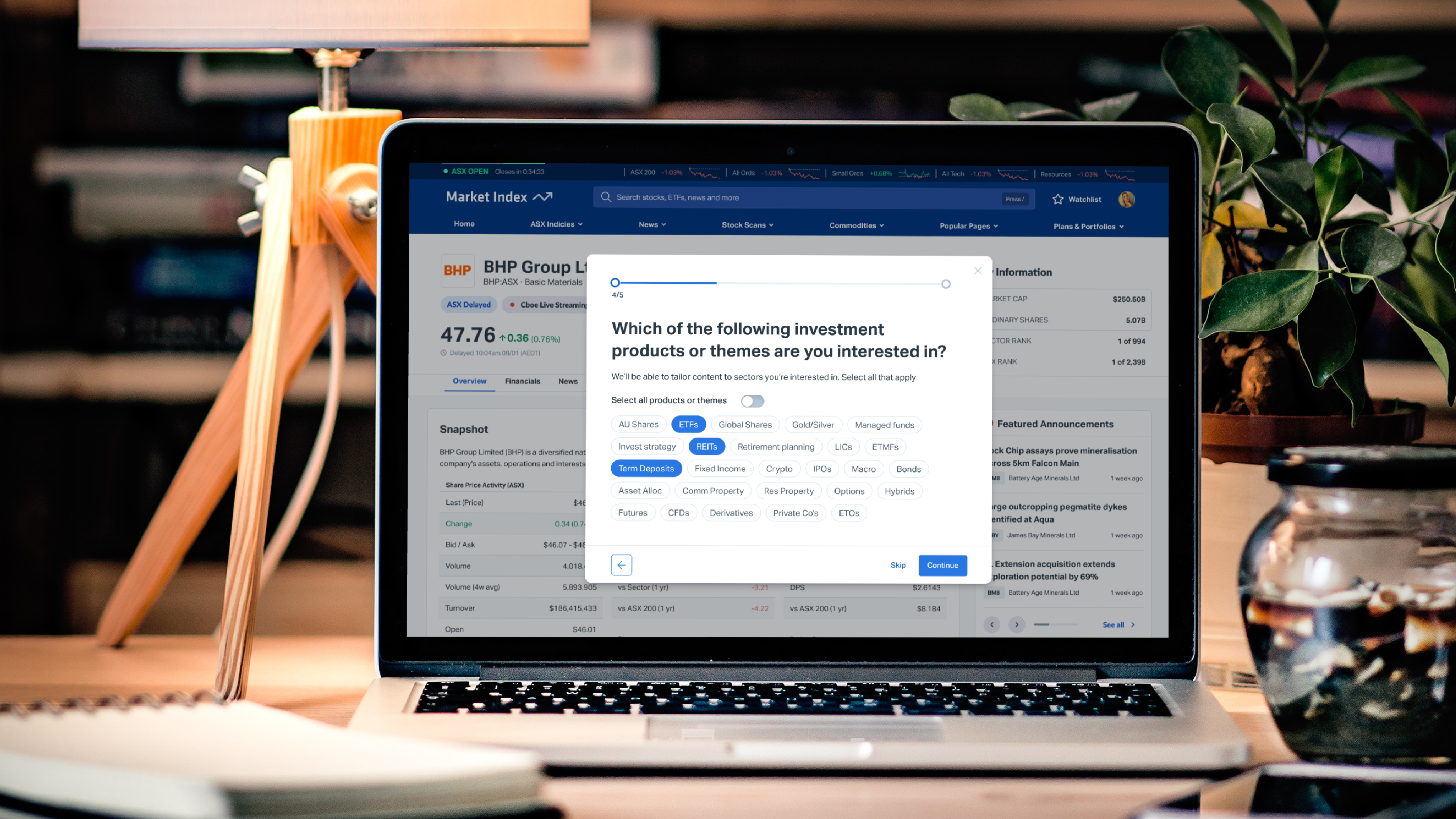 Investor Profiling Experience